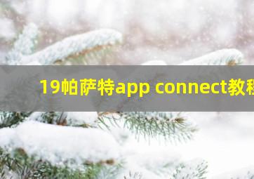 19帕萨特app connect教程